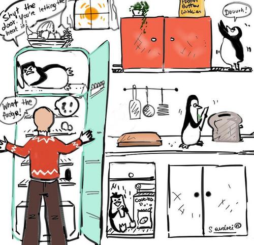  Penguins in the Kitchen!!!