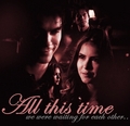 all this time we were waiting for each other. - damon-and-elena fan art