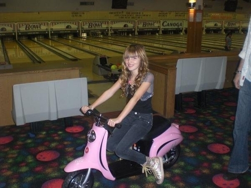 Bella On her Pink Scooter!!<3