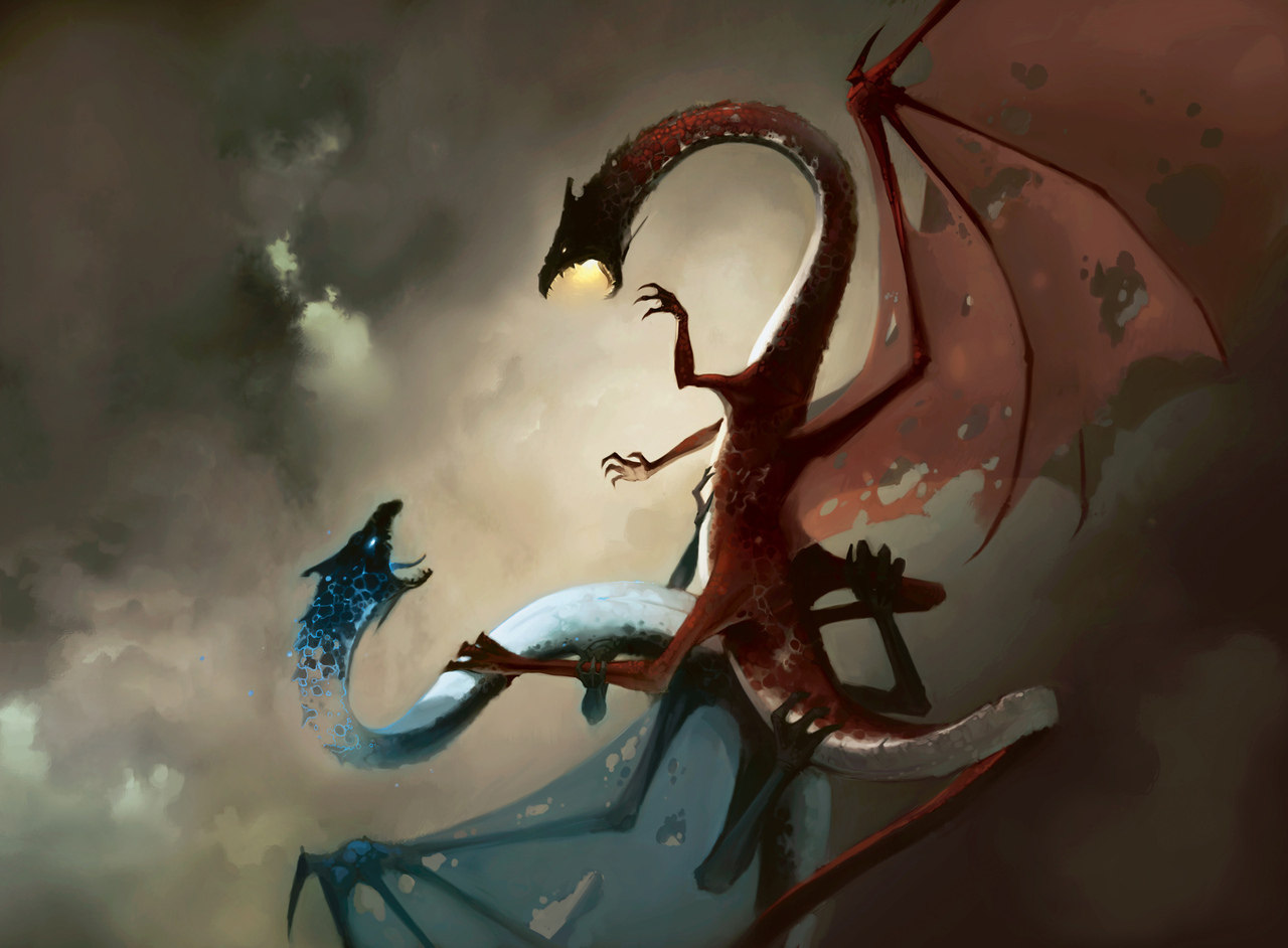 Fire Dragon and Ice Dragon