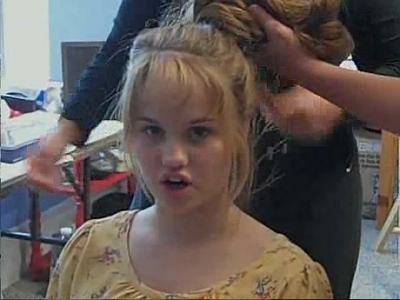 Image of Hair and Make-up About to do Another Scene for fans of Debby Ryan....