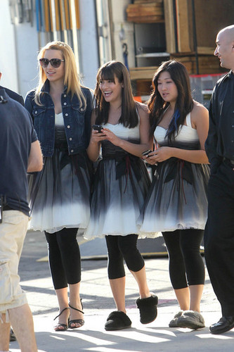 Lea on the Glee Set {November 5, 2010}