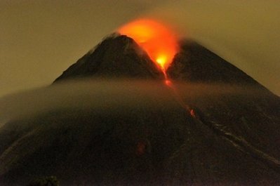 Mount Merapi Volcano erupts