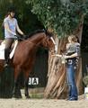Jen and Seraphina visits the horses! - jennifer-garner photo