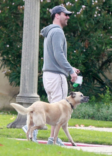  Jon Hamm Walking his Dog