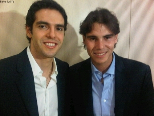Kaka and Rafael Nadal in Madrid.