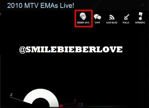  MTV EMAS 2010: BIEBER SAYS