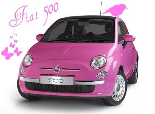  розовый Fiat 500