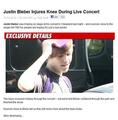 Justin Bieber Injures Knee During Live Concert  - justin-bieber photo