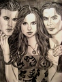 Paul, Nina, Ian - the-vampire-diaries fan art