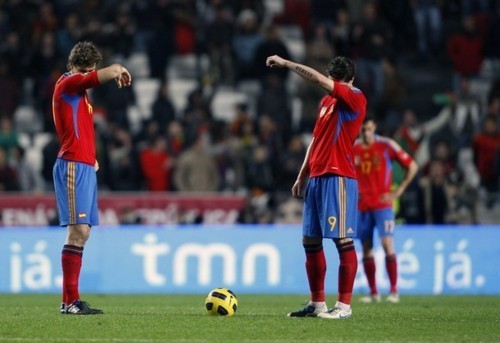  Fernnado Llorente & Fernando Torres Portugal 4-0 Spain (friendly) 17.11.2010