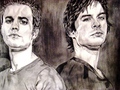 The Salvatore Brothers - the-vampire-diaries fan art