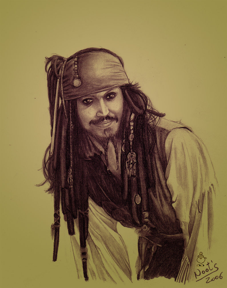 Fan Art of Jack Sparrow for fans of Johnny Depp. 
