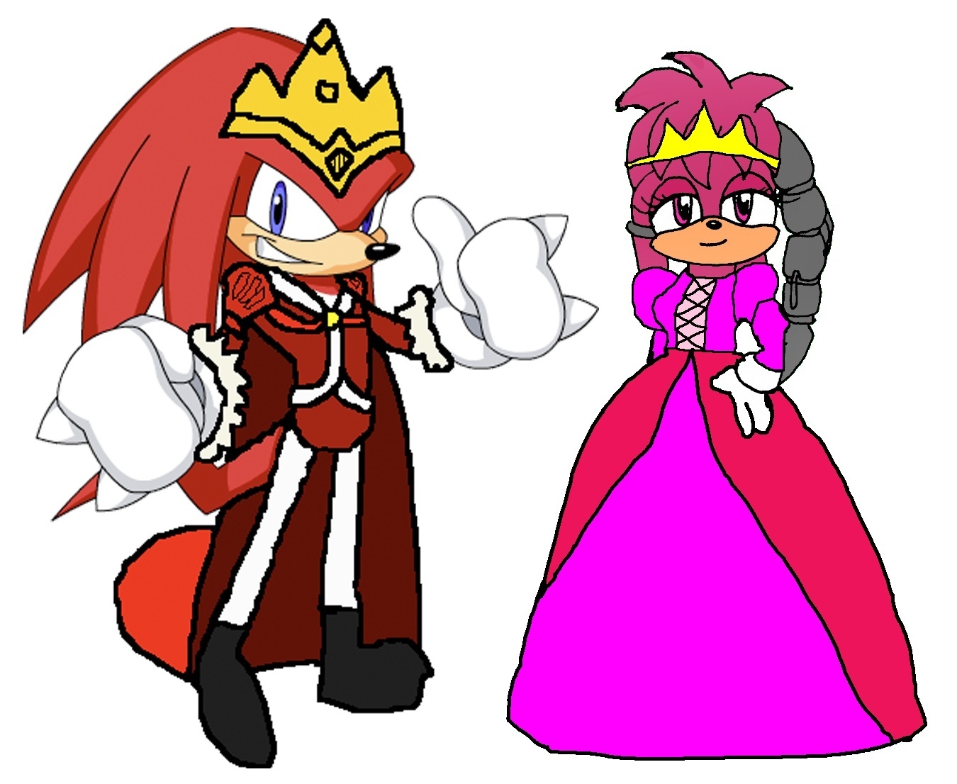Sonic the Hedgehog Fan Art: King Knuckles and Queen Julie-Su.