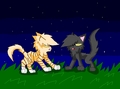 crowfeather and leafpool - warriors-novel-series fan art