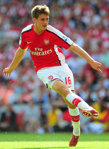 Aaron Ramsey playing for Arsenal