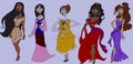 Burtonized Disney leading ladies - disney-leading-ladies fan art