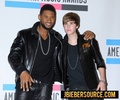 Justin and Usher in the AMA Press Room - justin-bieber photo