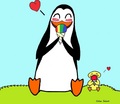 Kowalski and Eggy w/ Snowcones!!!  - penguins-of-madagascar fan art