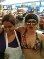 Lady Gaga with a fan at Whole Foods in Dallas, TX   - lady-gaga photo