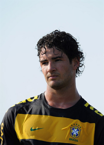 Pato playing for Brazil