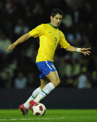 Pato playing for Brazil 