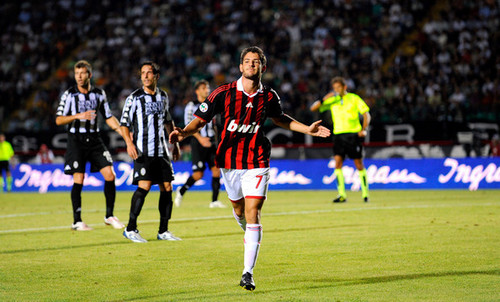 Pato playing for Milan