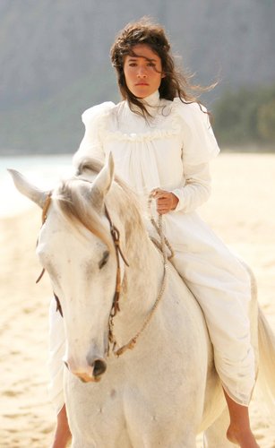 Q'orianka Kilcher as Princess Kaiulani Riding a White Horse