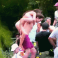 Robert and Kristen gif Filming at the Waterfall - twilight-series photo