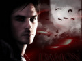 damon in his true vampire elements  - damon-and-elena fan art