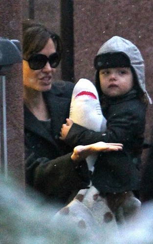  Angelina & Knox out in Paris