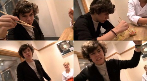  Flirty Harry Playing Around Wiv Chopsticks 哈哈 :) x