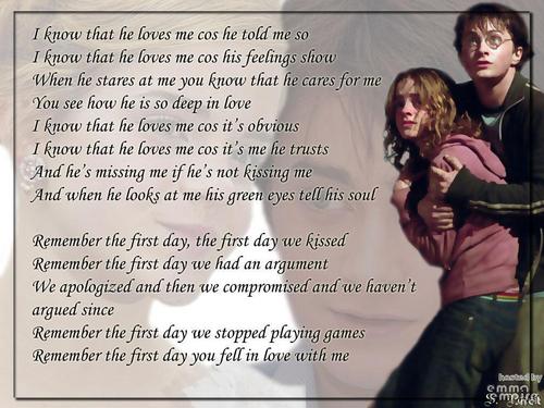  HARRY AND HERMIONE - I amor YOU
