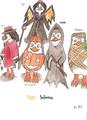 happy halloween feat penguins by Rei - penguins-of-madagascar fan art