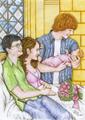 Harry with Hermione and Ron and baby Rose - harry-potter photo