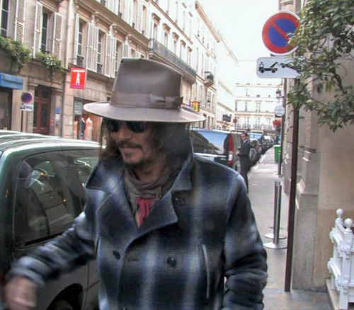 Johnny Depp the "Meurice" hotel, 2 December 2010