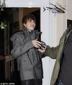 Justin Plays with helicopter at a restraunt in London - justin-bieber photo