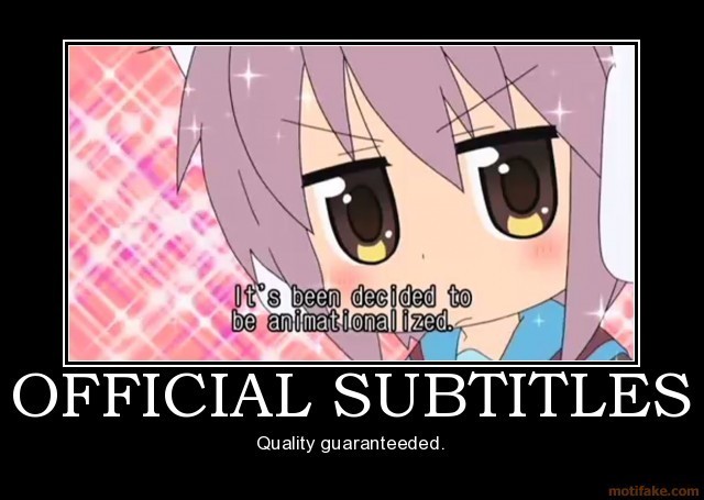 Official Subtitles - Anime Fan Art (17428889) - Fanpop