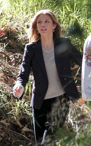 On the set of "90210" - December 9, 2010