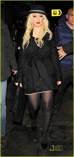 Christina out in London