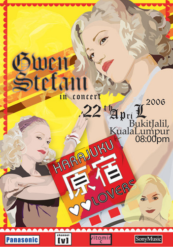  Gwen Stefani concert Poster door vitamintsl