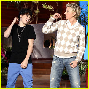  Justin with Ellen Degeneres