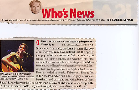 Rufus in Who's News