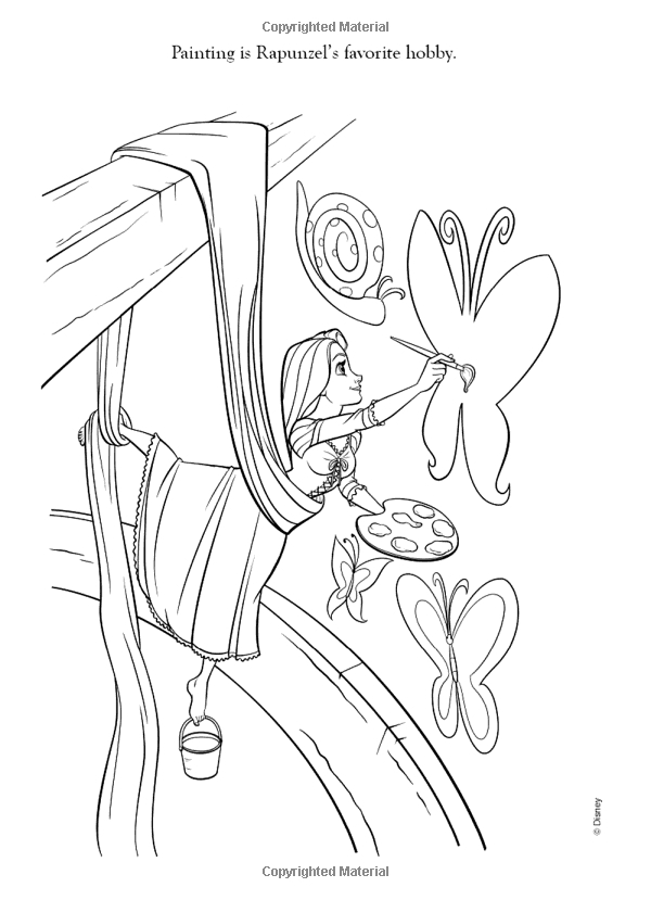 coloring pages copyrighted material - Tangled 600x829