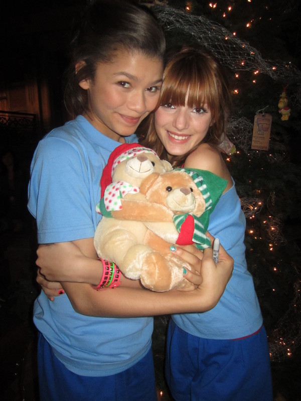 Bella and Zendaya at the Shake it Up cast Christmas Party 