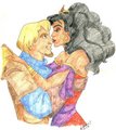 Phoebus Holds Up Esmeralda - esmeralda fan art