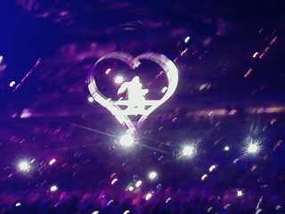 justin in heart at a concert