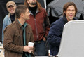 Jared Padalecki and Jensen Ackles on Set  - television photo