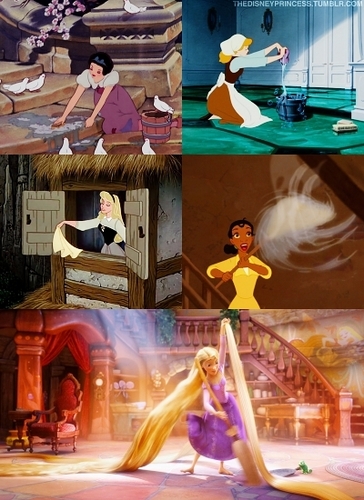  迪士尼 Princess cleaning