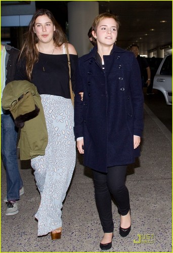 Emma Watson  at Los Angeles International Airport on Friday (December 31)